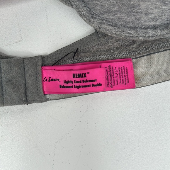 La Senza Remix Lightly Lined Balconnet Bra Size 32A Grey - Picture 3 of 6